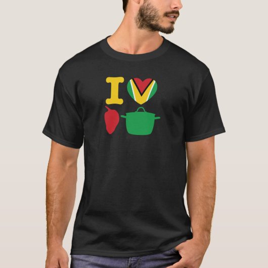 Guyana Pepper Pot T-shirt Black (Voorkant)