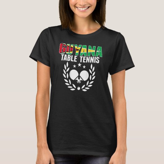 Guyana Ping Pong Guyanese Table Tennis Team Super T-shirt (Voorkant)