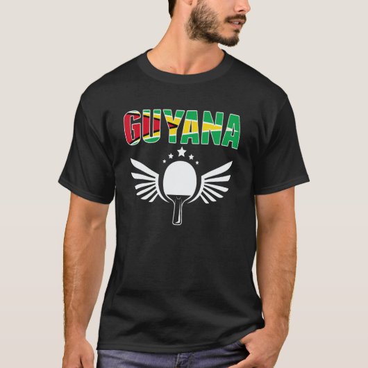 Guyana Ping Pong  Guyanese Table Tennis Team Suppo T-shirt (Voorkant)