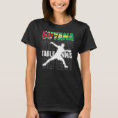 Guyana Ping Pong Guyanese Table Tennis Team Suppo T-shirt (Voorkant)