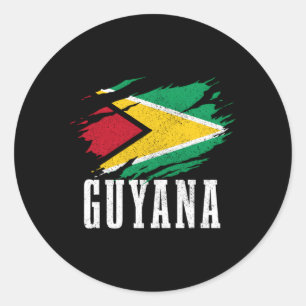 Guyana Pride Guyanese vlag wortels Ronde Sticker