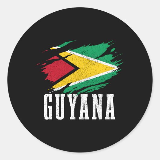 Guyana Pride Guyanese vlag wortels Ronde Sticker (Voorkant)