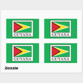 Guyana Rechthoekige Sticker (Vel)