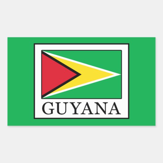Guyana Rechthoekige Sticker (Voorkant)