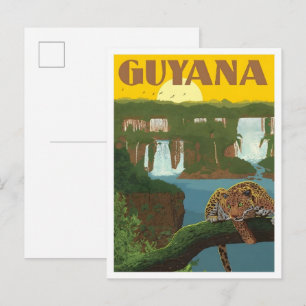 Guyana Reisreclame Vintage Briefkaart