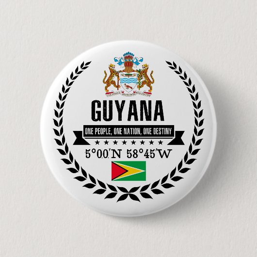 Guyana Ronde Button 5,7 Cm (Voorkant)