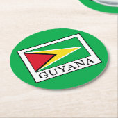 Guyana Ronde Kartonnen Onderzetter (Gebogen)