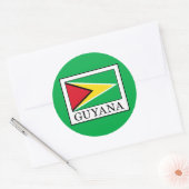 Guyana Ronde Sticker (Envelop)