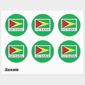 Guyana Ronde Sticker (Vel)