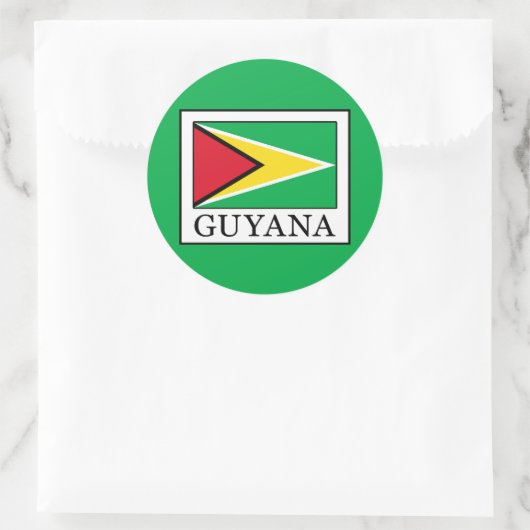Guyana Ronde Sticker (Tas)