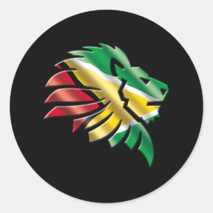 Guyana Ronde Sticker