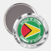 Guyana Round Emblem Magneet (Voorkant / Achterkant)