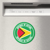 Guyana Round Emblem Magneet (Insitu (Vaatwasser))