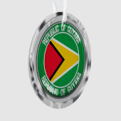 Guyana Round Emblem Ornament (voorkant)