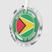 Guyana Round Emblem Ornament (voorkant)