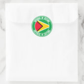 Guyana Round Emblem Ronde Sticker (Tas)