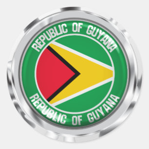 Guyana Round Emblem Ronde Sticker