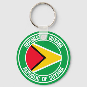 Guyana Round Emblem Sleutelhanger
