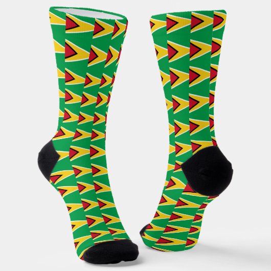 Guyana Socks, patriottische Guyana-mode Sokken (Gebogen)