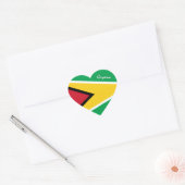 Guyana sticker, hart, patriottische Guyaanse vlag Hart Sticker (Envelop)