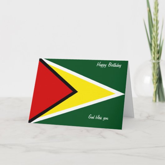 Guyana verjaardagskaarten kaart (Voorkant)
