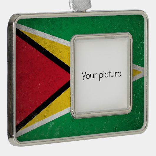 Guyana Verzilverd Omlijst Ornament (Rechts)
