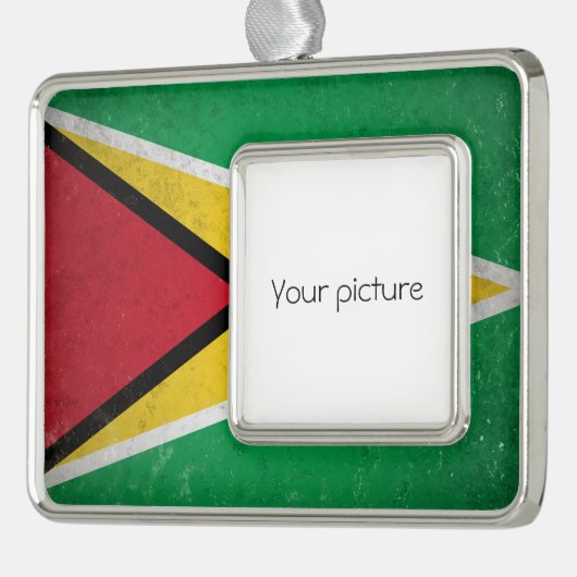 Guyana Verzilverd Omlijst Ornament (Links)