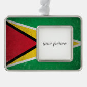 Guyana Verzilverd Omlijst Ornament (Voorkant)