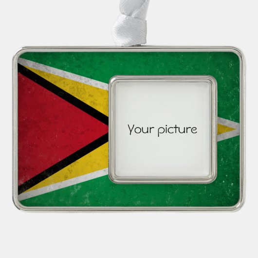 Guyana Verzilverd Omlijst Ornament (Voorkant)