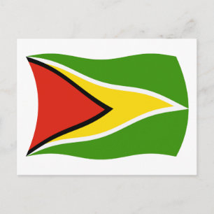 Guyana Vlag Ansichtkaart Briefkaart