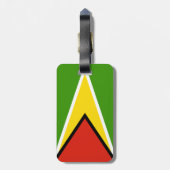 Guyana vlag bagagelabel (Achterkant verticaal)