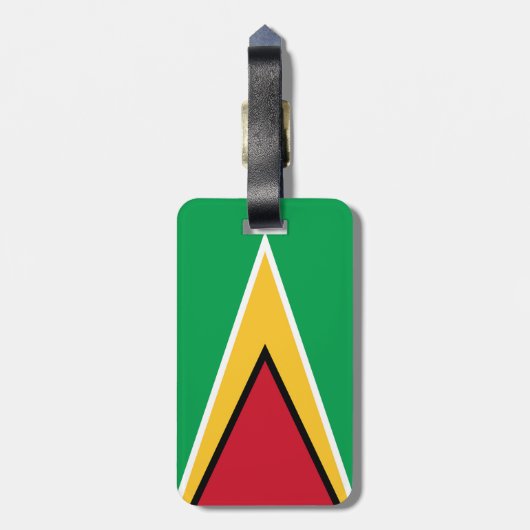 Guyana vlag bagagelabel (Achterkant verticaal)