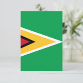 Guyana vlag bedankkaart (Staand voorkant)
