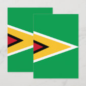 Guyana vlag bedankkaart (Voorkant / Achterkant)