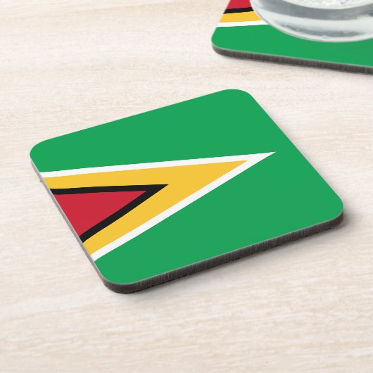 Guyana vlag bier onderzetter (Linkerzijde)