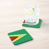 Guyana vlag bier onderzetter (Rechterzijde)