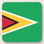 Guyana vlag bier onderzetter (Voorkant)