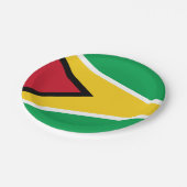 Guyana Vlag borden, partij, sport, Guyana Papieren Bordje (Gekanteld)