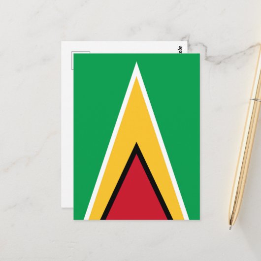 Guyana vlag briefkaart (Voorkant / Achterkant in situ)