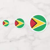 Guyana vlag confetti (Voorkanten)