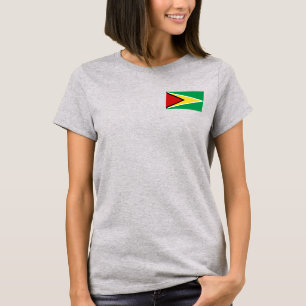 Guyana Vlag en Kaart DK T-Shirt