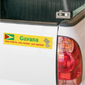 Guyana Vlag en Landkaart Bumpersticker (Op Truck)