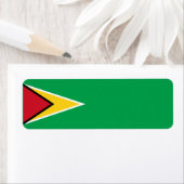 Guyana vlag etiket (Insitu)