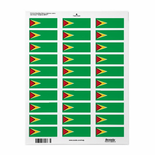 Guyana vlag etiket (Full Sheet)