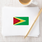 Guyana vlag etiket (Insitu)