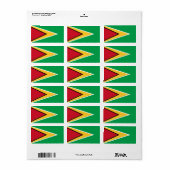 Guyana vlag etiket (Full Sheet)