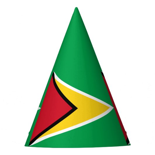 Guyana vlag feesthoedjes (Voorkant)