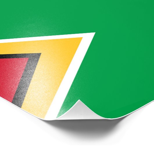Guyana vlag foto afdruk (Hoek)
