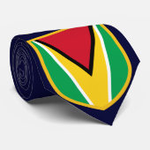 Guyana Vlag Gepersonaliseerde Naam Stropdas (Opgerold)