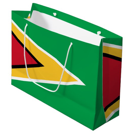 Guyana vlag groot cadeauzakje (Voorkant Gekanteld)